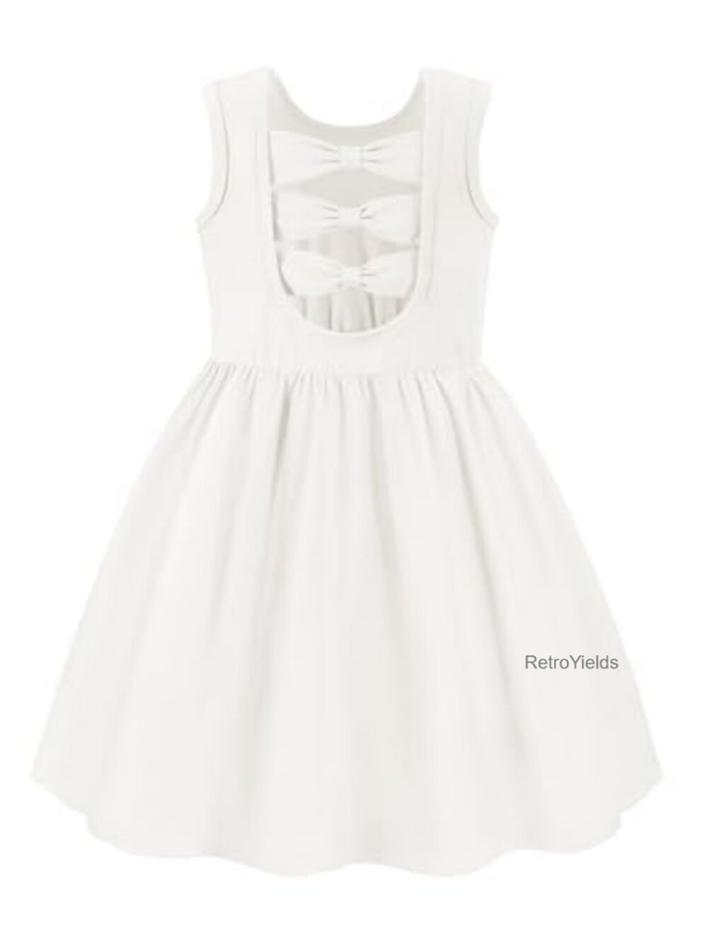 Toddler Girls Sleeveless Sundress with Back Bowknot & Pockets